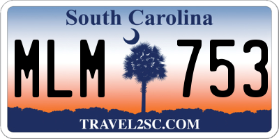 SC license plate MLM753