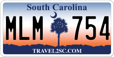 SC license plate MLM754
