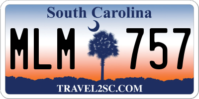 SC license plate MLM757