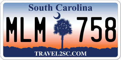 SC license plate MLM758