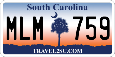 SC license plate MLM759