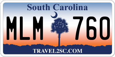 SC license plate MLM760