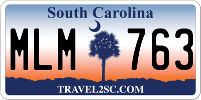 SC license plate MLM763