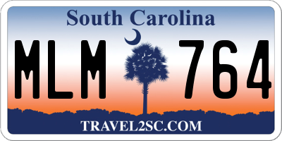 SC license plate MLM764