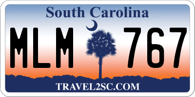 SC license plate MLM767
