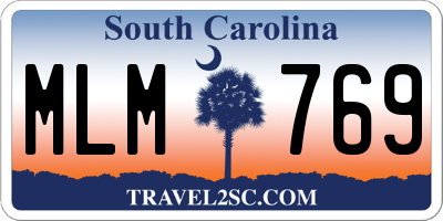 SC license plate MLM769