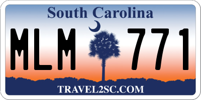 SC license plate MLM771