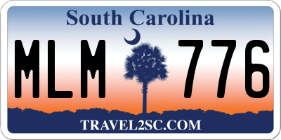 SC license plate MLM776