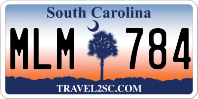 SC license plate MLM784
