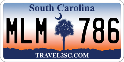SC license plate MLM786