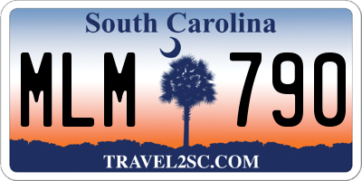 SC license plate MLM790