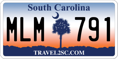 SC license plate MLM791