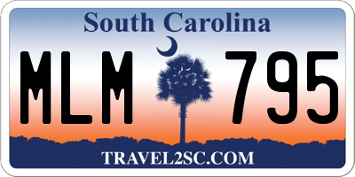 SC license plate MLM795