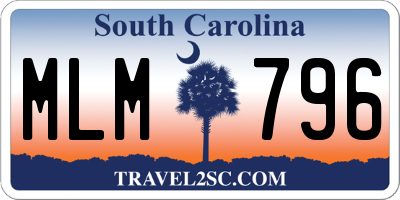 SC license plate MLM796