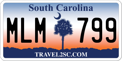 SC license plate MLM799