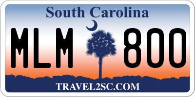 SC license plate MLM800