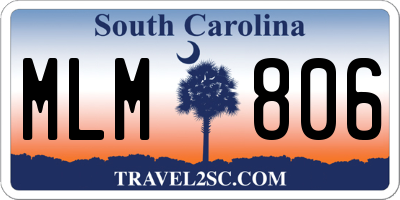 SC license plate MLM806