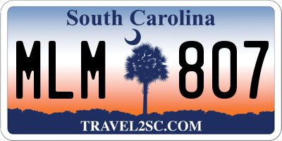 SC license plate MLM807