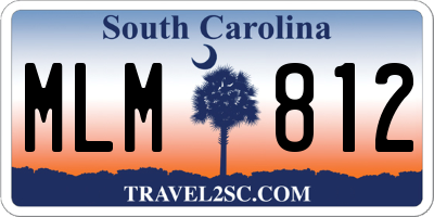 SC license plate MLM812