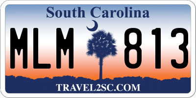 SC license plate MLM813