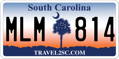 SC license plate MLM814