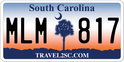 SC license plate MLM817