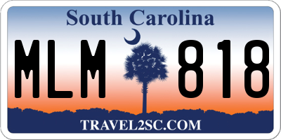 SC license plate MLM818