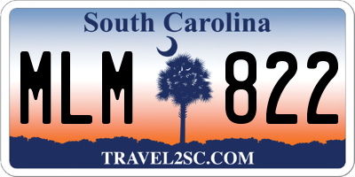 SC license plate MLM822