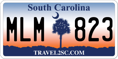 SC license plate MLM823