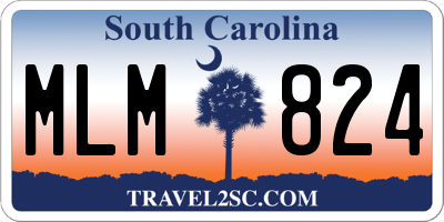 SC license plate MLM824