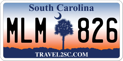 SC license plate MLM826