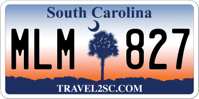 SC license plate MLM827