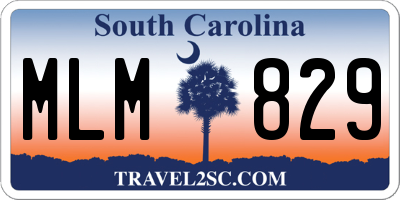 SC license plate MLM829