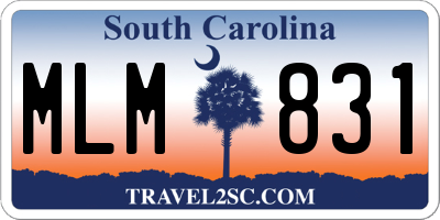 SC license plate MLM831