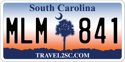 SC license plate MLM841