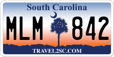 SC license plate MLM842