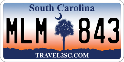 SC license plate MLM843