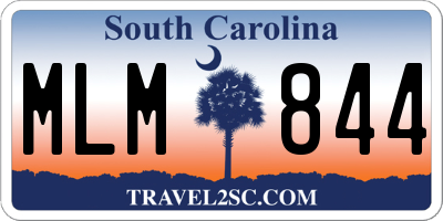 SC license plate MLM844