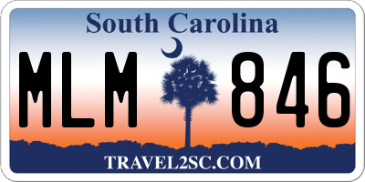 SC license plate MLM846