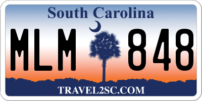 SC license plate MLM848