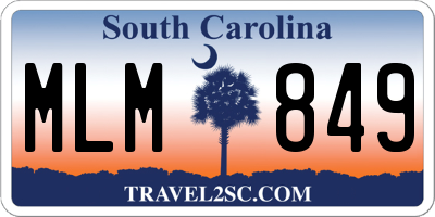 SC license plate MLM849