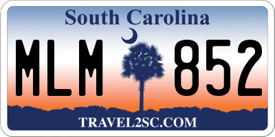 SC license plate MLM852