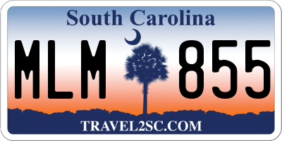 SC license plate MLM855