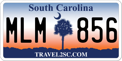 SC license plate MLM856