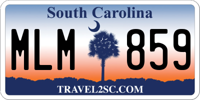 SC license plate MLM859