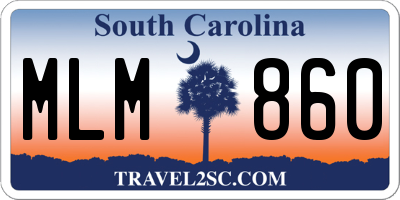 SC license plate MLM860