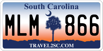 SC license plate MLM866