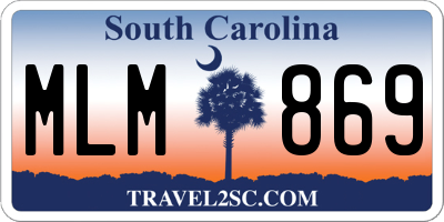 SC license plate MLM869