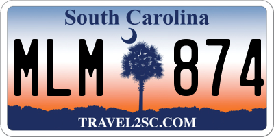 SC license plate MLM874