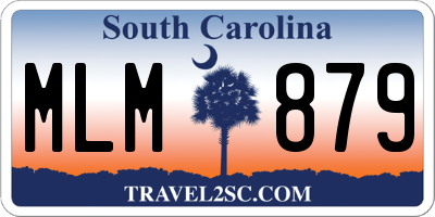 SC license plate MLM879